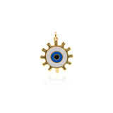 Shiny Evil Eye Pendant-DIY Jewelry Making Accessories   22x24mm