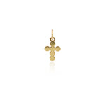 Shiny Coin Cross Pendant-DIY Jewelry Making Accessories   7.5x12mm