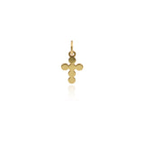 Shiny Coin Cross Pendant-DIY Jewelry Making Accessories   7.5x12mm