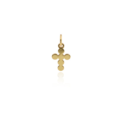 Shiny Coin Cross Pendant-DIY Jewelry Making Accessories   7.5x12mm