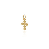 Shiny Coin Cross Pendant-DIY Jewelry Making Accessories   7.5x12mm