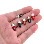 Shiny HAPPY Micropavé Pill Pendant-DIY Jewelry Making Accessories   6x17mm