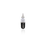 Shiny HAPPY Micropavé Pill Pendant-DIY Jewelry Making Accessories   6x17mm