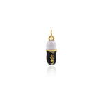 Shiny HAPPY Micropavé Pill Pendant-DIY Jewelry Making Accessories   6x17mm