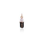 Shiny HAPPY Micropavé Pill Pendant-DIY Jewelry Making Accessories   6x17mm