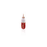 Shiny HAPPY Micropavé Pill Pendant-DIY Jewelry Making Accessories   6x17mm