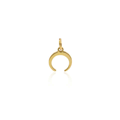 Shiny Minimalist Crescent Pendant-DIY Jewelry Making Accessories   10x11mm