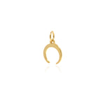 Shiny Minimalist Crescent Pendant-DIY Jewelry Making Accessories   10x11mm