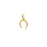Shiny Minimalist Crescent Pendant-DIY Jewelry Making Accessories   10x11mm