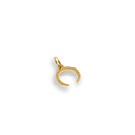 Shiny Minimalist Crescent Pendant-DIY Jewelry Making Accessories   10x11mm