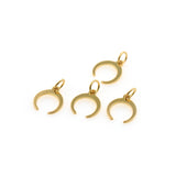 Shiny Minimalist Crescent Pendant-DIY Jewelry Making Accessories   10x11mm