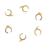 Shiny Minimalist Crescent Pendant-DIY Jewelry Making Accessories   10x11mm