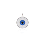 Shiny Round Enamel Evil Eye Pendant-DIY Jewelry Making Accessories   20x22mm