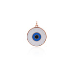 Shiny Round Enamel Evil Eye Pendant-DIY Jewelry Making Accessories   20x22mm