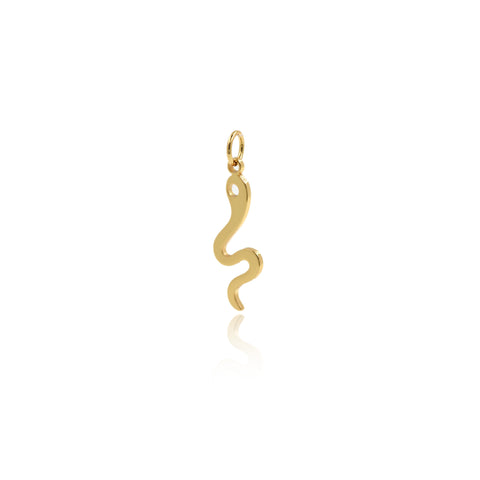 Shiny Minimalist Snake Pendant-DIY Jewelry Making Accessories   8x22mm
