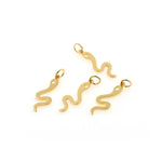 Shiny Minimalist Snake Pendant-DIY Jewelry Making Accessories   8x22mm
