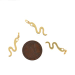 Shiny Minimalist Snake Pendant-DIY Jewelry Making Accessories   8x22mm
