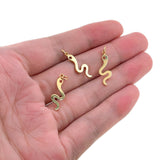 Shiny Minimalist Snake Pendant-DIY Jewelry Making Accessories   8x22mm
