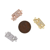 Shiny Micro Pavé RV Connector-DIY Jewelry Making Accessories   21x10mm