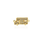 Shiny Micro Pavé RV Connector-DIY Jewelry Making Accessories   21x10mm
