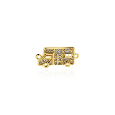 Shiny Micro Pavé RV Connector-DIY Jewelry Making Accessories   21x10mm