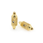 Shiny Heart Shaped Zircon Bead Connector-DIY Jewelry Making Accessories   33x11mm