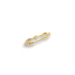 Shiny Micropavé Heart-Shaped Paperclip Connector-DIY Jewelry Making Accessories    26x8mm