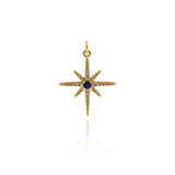 Minimalist Jewelry-Micropavé Polaris Pendant-DIY Jewelry Making  23x28mm