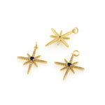 Minimalist Jewelry-Micropavé Polaris Pendant-DIY Jewelry Making  23x28mm