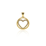 Minimalist Hollow Heart Pendant-DIY Jewelry Accessories  18x21mm