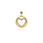 Minimalist Hollow Heart Pendant-DIY Jewelry Accessories  18x21mm