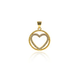Minimalist Hollow Heart Pendant-DIY Jewelry Accessories  18x21mm