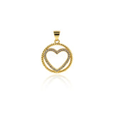 Minimalist Hollow Heart Pendant-DIY Jewelry Accessories  18x21mm