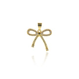 Personalized Jewelry-Micropavé Hollow Butterfly Pendant-DIY Jewelry Accessories   20x25mm