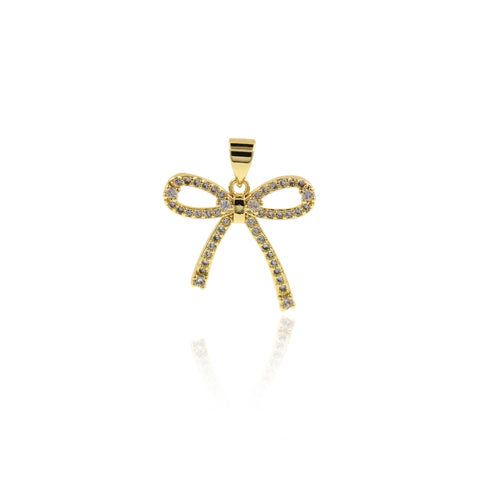 Personalized Jewelry-Micropavé Hollow Butterfly Pendant-DIY Jewelry Accessories   20x25mm