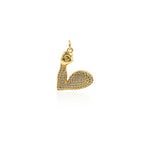 Personalized Jewelry-Micropavé Muscle Pendant-DIY Jewelry Accessories  19x22x5mm