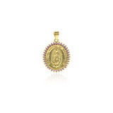 Personalized Jewelry-Virgin Mary Zircon Pendant-DIY Jewelry Accessories  20x25mm