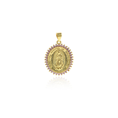 Personalized Jewelry-Virgin Mary Zircon Pendant-DIY Jewelry Accessories  20x25mm