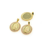Personalized Jewelry-Virgin Mary Zircon Pendant-DIY Jewelry Accessories  20x25mm