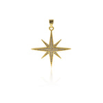 Personalized Jewelry-Micro Pavé Polaris Pendant-DIY Jewelry Accessories  30x32mm