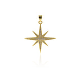 Personalized Jewelry-Micro Pavé Polaris Pendant-DIY Jewelry Accessories  30x32mm