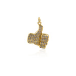 Personalized Jewelry-Micropavé Gesture Pendant-DIY Jewelry Accessories  18x22.5x6.6mm