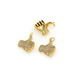Personalized Jewelry-Micropavé Gesture Pendant-DIY Jewelry Accessories  18x22.5x6.6mm
