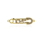 Personalized Jewelry-LOVE Paper Clip Connector-DIY Jewelry Accessories  41x10mm