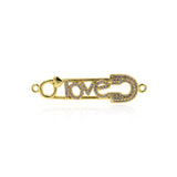Personalized Jewelry-LOVE Paper Clip Connector-DIY Jewelry Accessories  41x10mm