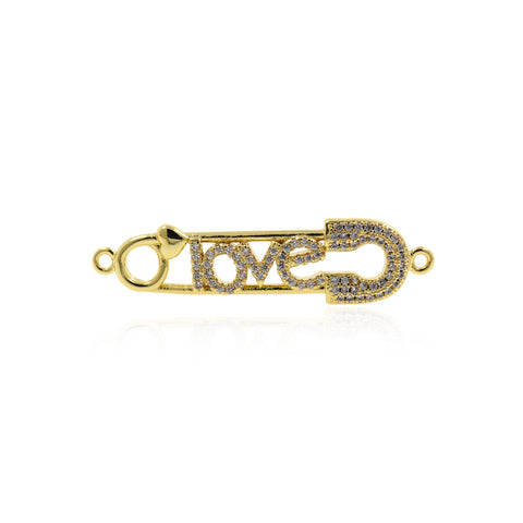 Personalized Jewelry-LOVE Paper Clip Connector-DIY Jewelry Accessories  41x10mm