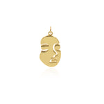 Personalized Jewelry-Delicate Abstract Face Pendant-DIY Jewelry Accessories  15x27mm