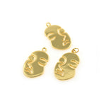 Personalized Jewelry-Delicate Abstract Face Pendant-DIY Jewelry Accessories  15x27mm