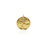 Cupid Round Medal Pendant-Guardian Angel Cupid Necklace-Minimalist Jewelry  22mm