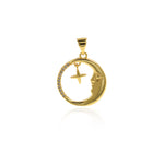 Personalized Jewelry-Exquisite Abstract Moon Pendant-DIY Jewelry Accessories  18x20mm